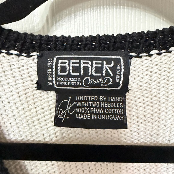 VINTAGE BEREK hand knit horse equestrian button front cardigan sweater - Picture 7 of 11